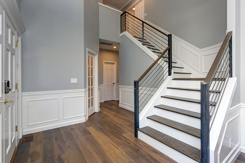 A view of a home landing in a two-story home.