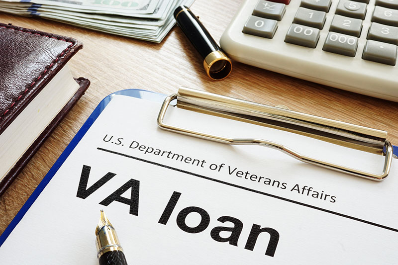 Photo of a document from the U.S. Department of Veterans Affairs about VA loans.