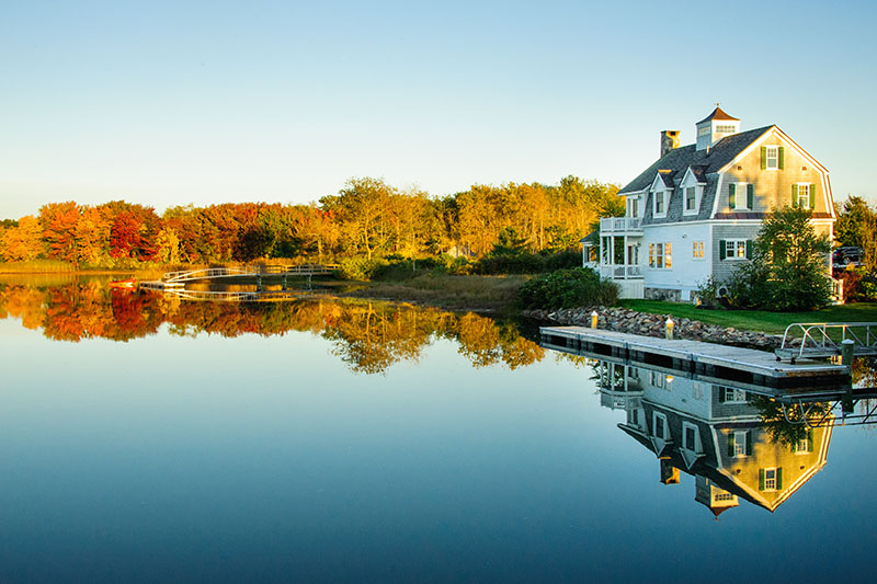 A gorgeous lakefront next to a second home.