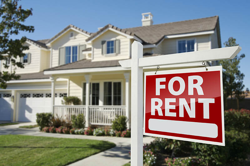 A new rental sign outside of a property due to COVID-19.